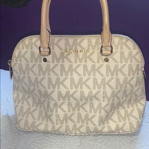 Michael Kors Authentic Creme MK Pattern Purse